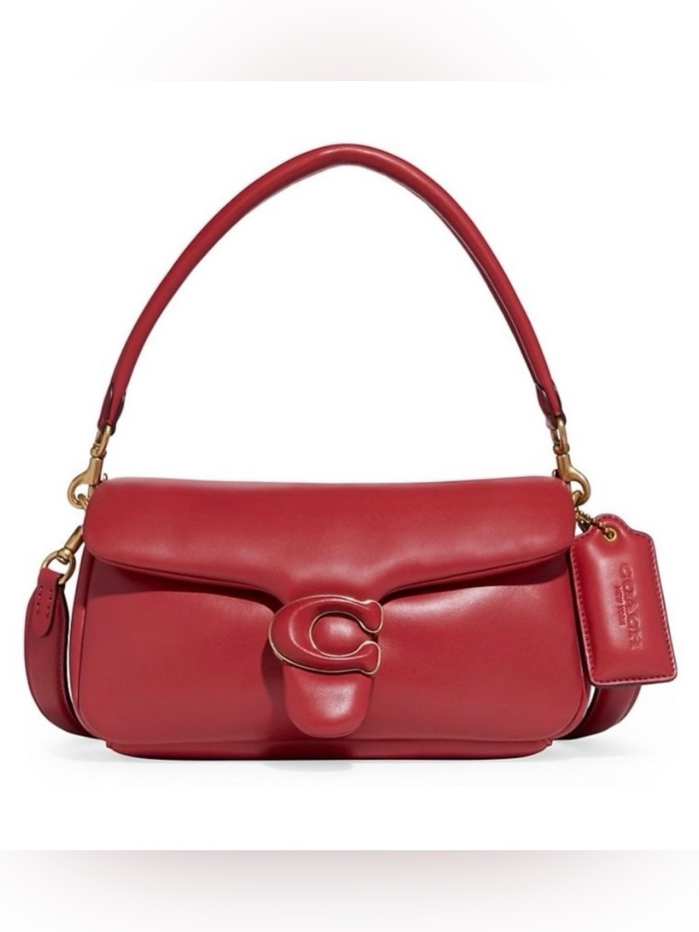 EUC - Coach Red Pillow Tabby Leather Shoulder Bag 26 with Signature C Closure